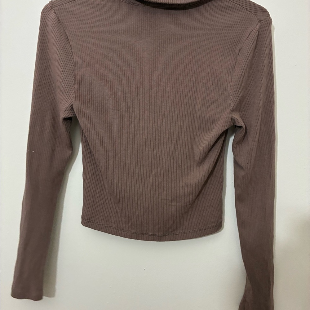 Abercrombie & Fitch long-sleeve ruched polo top Size S - Picture 3 of 3